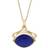 C. W. Sellors Marquise Swivel Fob Necklace - Gold/Blue/Black