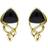 C. W. Sellors Curve Triangle Celtic Studs - Gold/Black