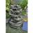 Living and Home Garden Water Feature Outdoor LED Waterfall Fountain Rockery