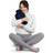 Livivo Luxurious 2L Fluffy Hot Water Bottle with Pom Pom Navy One Size