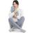 Livivo Luxurious 2L Fluffy Hot Water Bottle with Pom Pom Grey One Size