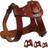 XZGSTORE Heavy Duty Genuine Real Leather Dog Harness 3 Medium