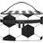 Football Makeup Organizer Bag - Black/White