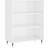 vidaXL Engineered Wood White High Gloss Estantería de libros 90cm
