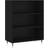 vidaXL Engineered Wood Black Bokhylla 90cm
