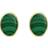 C. W. Sellors Classic Small Oval Stud Earrings - Gold/Malachite