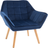 Homcom Luxe Velvet Blue Armchair 72.5cm