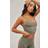 PrettyLittleThing Olive Sculpt Strappy Gym Vest, Green
