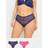 Yours Curve 3 Pack Leopard Print Brazilian Briefs - Mid Navy