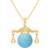 C. W. Sellors Zodiac Libra Bead Pendant - Gold/Turquoise