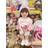 BZDOLL Reborn Baby Girl Doll Brown Long Hair Can Stand 55 cm