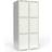 Straight Roof And Cylinder Lock White/Light Gray Opbevaringsskab 80x175cm