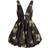 Marchesa Mini Cocktail Dress - Black/Gold