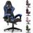 Bigzzia Gaming Chair Office Chair Desk Chair Swivel Heavy Duty Chair Ergonomic Design with Cushion and Reclining Back Support Blue and Black Blue/Black