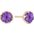 Støvring Design Ear Studs - Gold/Amethyst