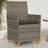 vidaXL Grey Rattan Garden Chairs with Cushions 2 pcs
