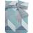 Catherine Lansfield Larsson Geo Reversible Duvet Cover Green (200x135cm)