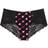 PINK No-Show Cheeky Panty - Pure Black Heart Print