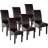 tectake Luxury Brown Køkkenstol 106cm 6stk