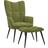 vidaXL Velvet with Footstool Light Green Fåtölj 96.5cm