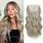 Shein Clip In Long Wavy Hair Extension 4pcs Ash Blonde Mix Platinum Blonde Fiber