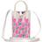 MAULUND Knitted Crossbody Shoulder Bag - Pink Flowers