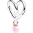 Pandora Two Tone Wrapped Heart Charm - Silver/Rose Gold/Opal