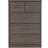 SECONIQUE Lisbon Black Wood Grain Chest of Drawer 80.5x114cm