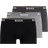 HUGO BOSS Power Stretch Cotton Trunks with Logo Waistbands 3-pack - Black/Grey