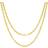 Nuragold Rope Chain Diamond Cut Necklace - Gold