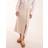 Blue Vanilla Linen Button Front Midi Skirt STONE