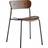 &Tradition AV1 Walnut/Black Kitchen Chair 77.5cm 2pcs