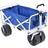 MacSports Heavy Duty Collapsible Folding All Terrain Utility Beach Wagon Cart, Blue/White
