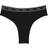 PINK Logo Cotton Brazilian Panty - Pure Black