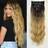 Shein Clip In Hair Extensions Blonde With Brown Color 16 Clips Long Straight