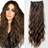 Shein 7 Pcs Set Clip In Hair Extensions Brown Color 16 Clips 22 Long Wave