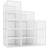 Seseno Store Space Saving Bins Clear White Skoställ 24.1x14.5cm 12st