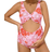 Shein Maternity Floral Print Cut Out One Piece Swimsuit