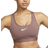 Nike Women's Swoosh Medium Support Padded Sports Bra - Smokey Mauve/White