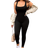 Shein Solid Color Slim Fit Sleeveless Jumpsuit