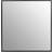 Premier Housewares Small Square Matte Black Wall Mirror 32x32cm