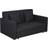 Homcom 2-Seater Charcoal Gray Soffa 101cm 2-sits