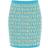 Versace Monogram Knit Mini Skirt - Turquoise/Blue