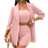 Shein SXY Solid Tube Top & Shorts & Shawl Collar Open Front Coat