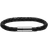 Skultuna Leather Bracelet - Silver/Black