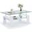 TUKAILAi Modern White Coffee Table 60x100cm