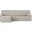 Eysa Refurbished B Right Short Arm Chaise Beige Loose Sofa Cover Beige (310x110cm)
