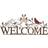 Lechesis Welcome Rust Brown Wall Decor 67.3x27.9cm