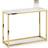 Julian Bowen Scala Gold/White Console Table 35x100cm