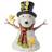 Enesco Peanuts Snoopy Snowman Multicolour Stocking 14.5cm